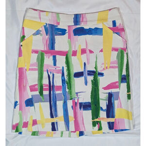 Charlie B Abstract Print Skort Women’s Size 8 Multicolor Golf Tennis Skirt